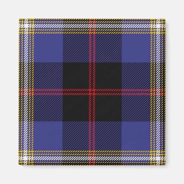 Imán Escocia Clan Hill Tartan Plaid (Frente)