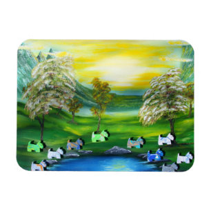 Imán Escocia Venus verde en el estanque