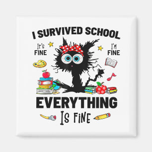 Imán Escolar Feliz primer día de clases está bien, yo s