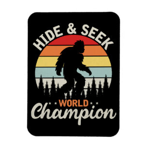 Imán Esconder De Pie Grande Y Buscar Campeón Mundial