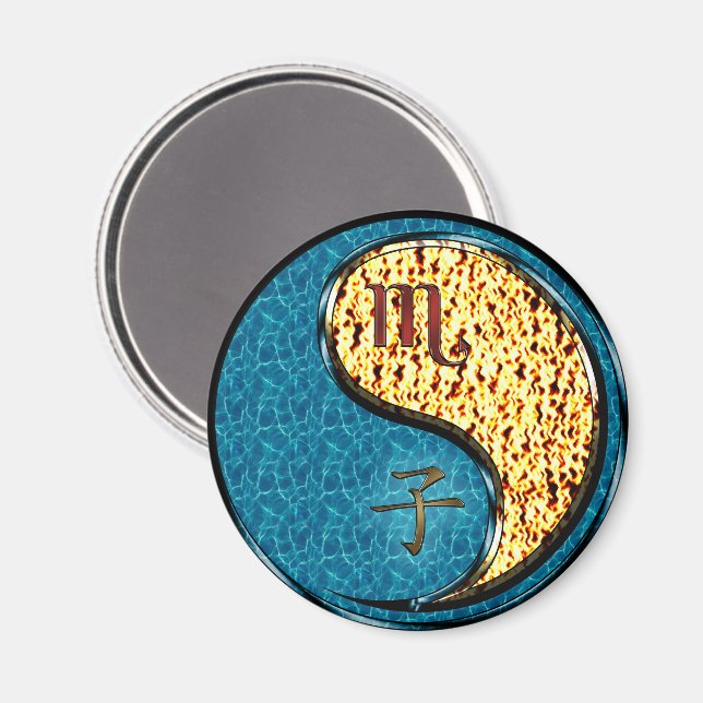 Imán Escorpio & Rata de Fuego (Anverso/Reverso)