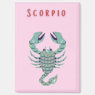Imán Escorpio Rosa, zodiaco, signo zodiacal