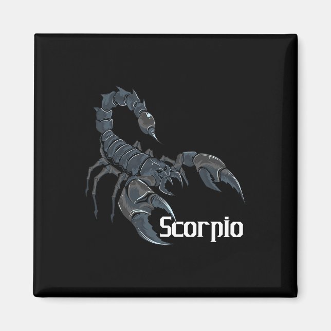 Imán Escorpio Rótulo Zodiaco Horoscopio Astrología Me (Frente)