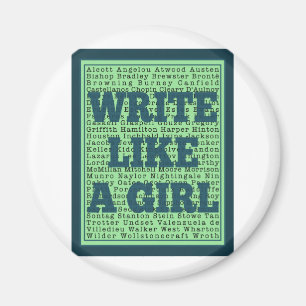 Imán Escribir como un pavo real Chica