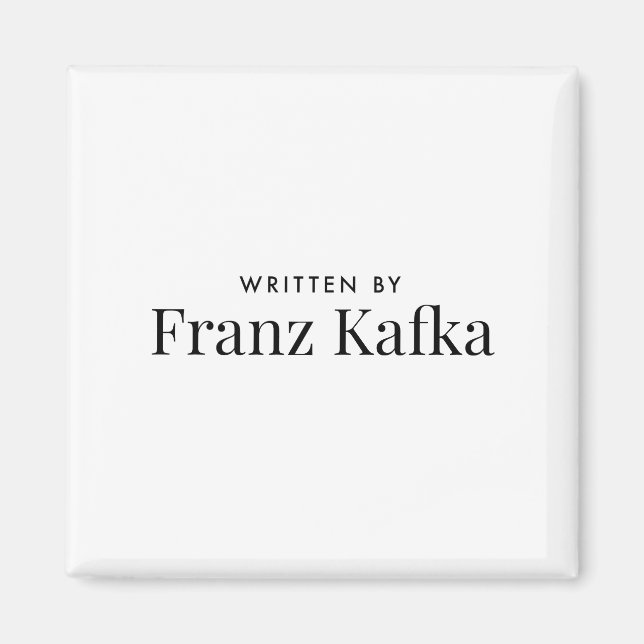 Imán Escrito por Franz Kafka (Frente)