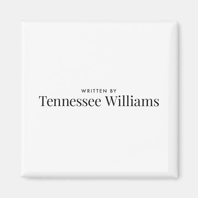 Imán Escrito por Tennessee Williams (Frente)