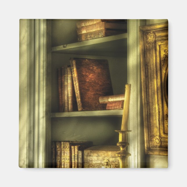 Imán Escritor - En la biblioteca (Frente)