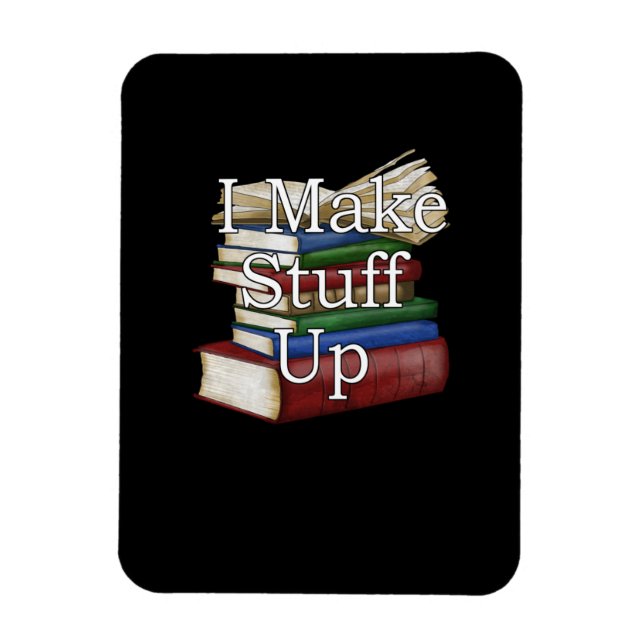 Imán Escritor gracioso que escribe libros (Vertical)