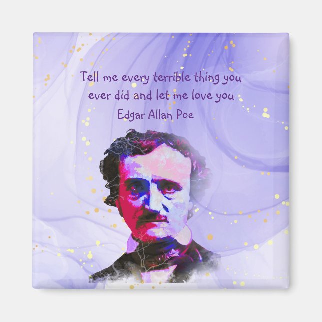 Imán Escritor poeta de Edgar Allan Poe poeta poeta Cita (Frente)