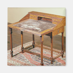 Imán Escritorio, nuez con la marquetería del arabesque