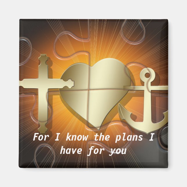 Imán Escritura bíblica cristiana (Frente)