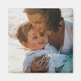 Imán Escritura manual de vacaciones alegre foto Minimal