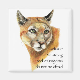 Imán Escritura motivacional Joshua Cougar Arte animal