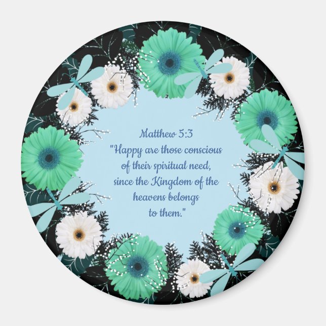 Imán Escritura Verse Reino de mensajes espirituales (Frente)