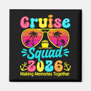 Imán escuadrón de crucero 2026 haciendo recuerdos grupo