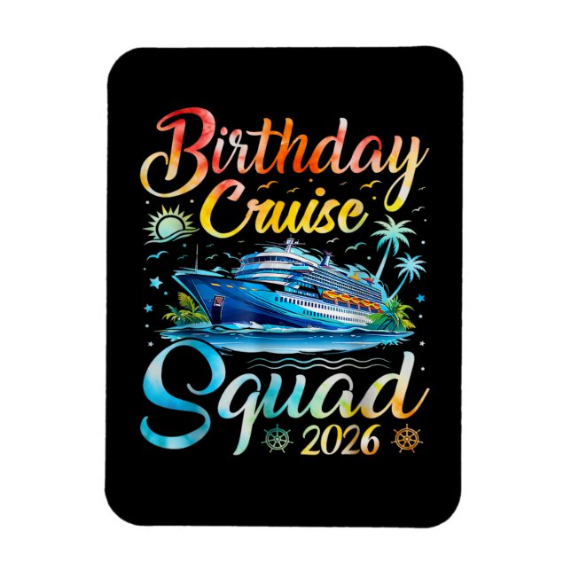 Imán Escuadrón de crucero de cumpleaños 2026 (Vertical)