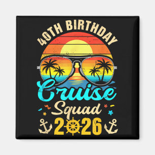 Imán escuadrón de crucero de cumpleaños número 40 2026