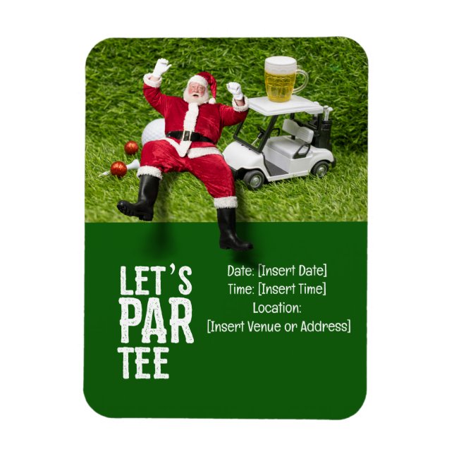 Imán Escuadrón de Navidades del fiesta del Golf Par Tee (Vertical)