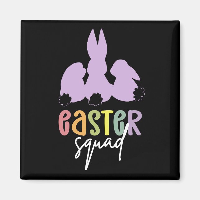 Imán Escuadrón de Pascua | Caza de huevos de Pascua Con (Frente)