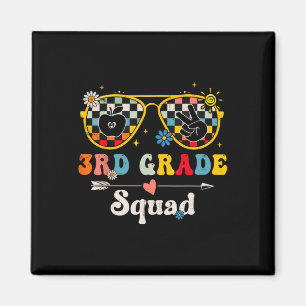 Imán Escuadrón de tercer grado Cute Groovy Student de v