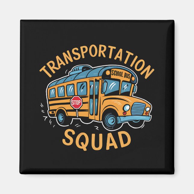 Imán Escuadrón de transporte de conductores de autobús  (Frente)