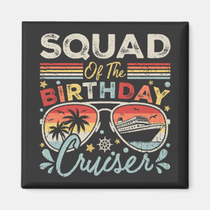 Imán Escuadrón de vacaciones de crucero de cumpleaños