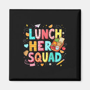 Imán Escuadrón Héroe del Almuerzo Preppy Señora del Alm