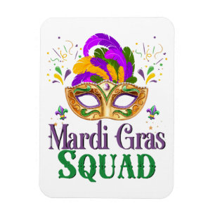 Imán Escuadrón Mardi Gras