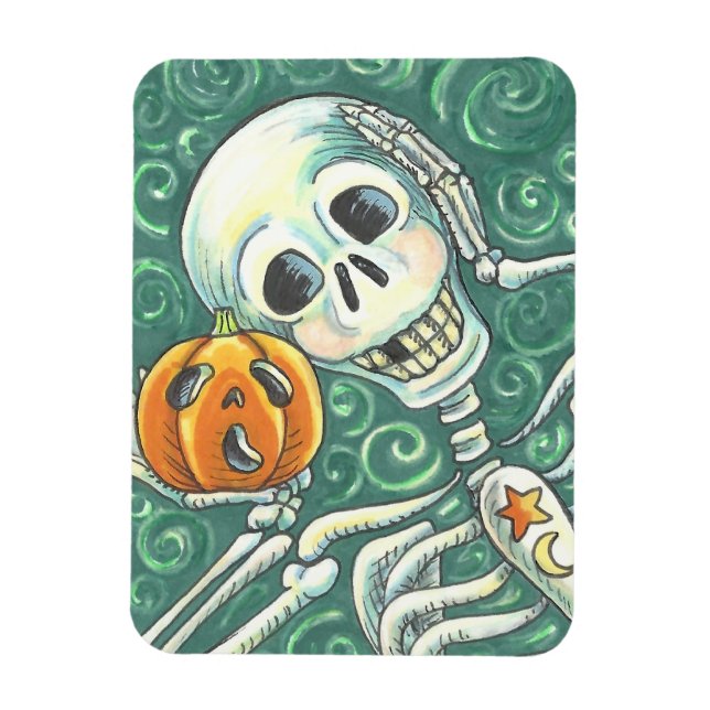 IMÁN ESCUCHA TU PUMPKIN, HALLOWELY SKELLY MAGNET (Vertical)