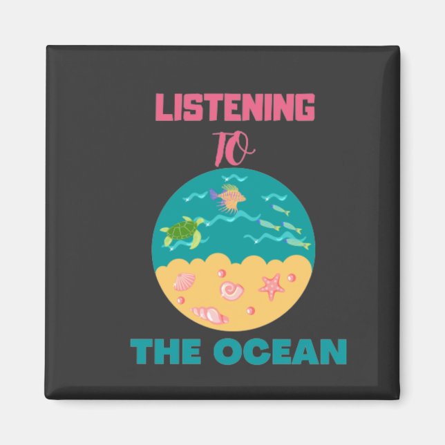 Imán escuchando el océano y relajarte (Frente)