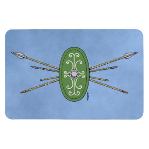 Imán Escudo celta y lentes antiguos