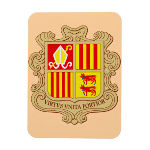 Imán Escudo de Andorra Principado Histórico Co-Principa