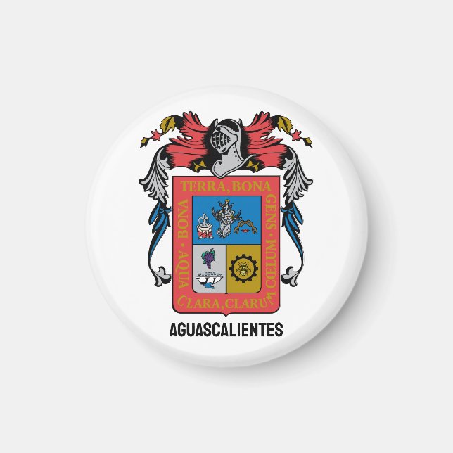 Imán Escudo de armas Aguascalientes (estado) - MÉXICO (Frente)