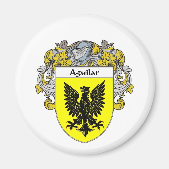 Imán Escudo de armas de Aguilar (Mantled) (Frente)