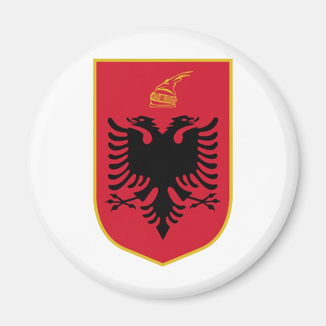 Imán Escudo De Armas De Albania (Frente)