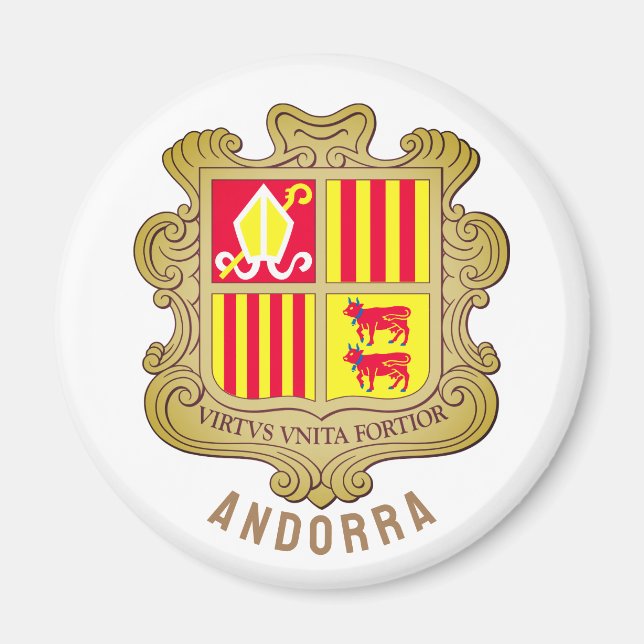 Imán Escudo de armas de Andorra (Frente)