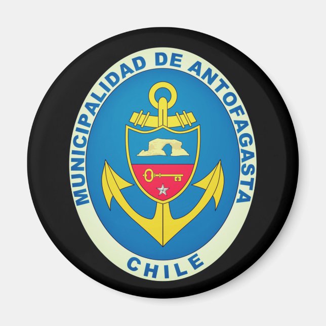 Imán Escudo de armas de Antofagasta, Chile (Frente)