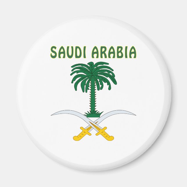 Imán Escudo De Armas De ARABIA SAUDITA (Frente)