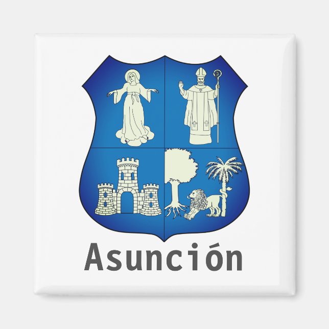 Imán Escudo de armas de Asunción, Paraguay (Frente)