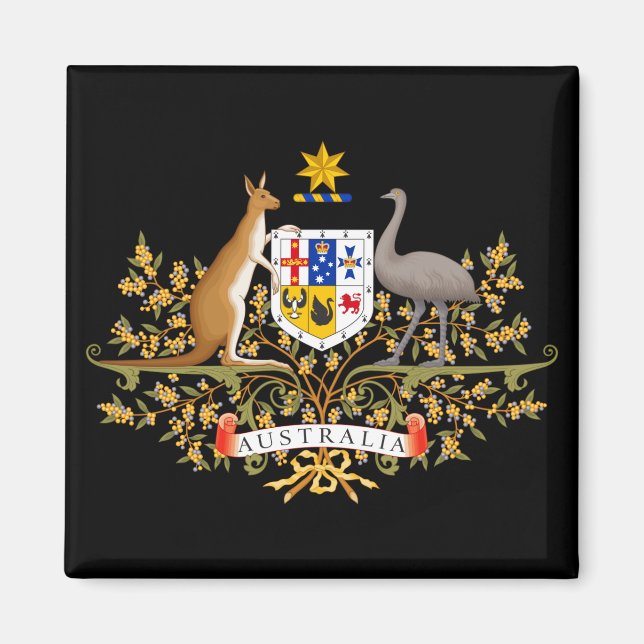 Imán escudo de armas de australia (Frente)