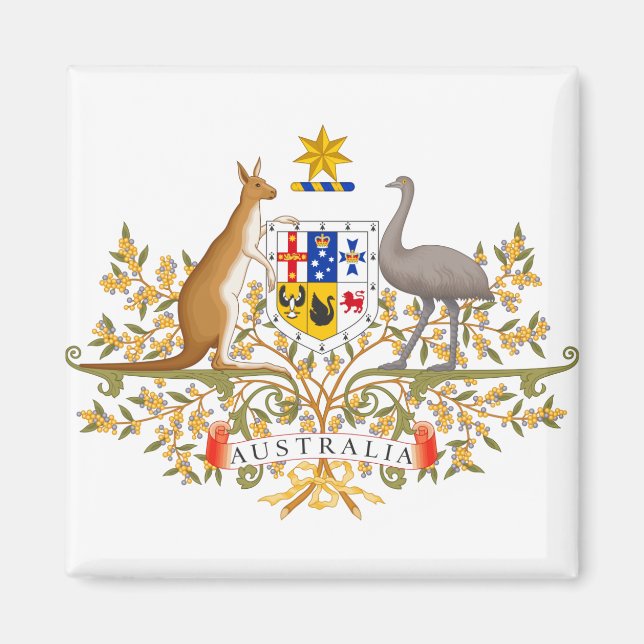 Imán escudo de armas de australia (Frente)