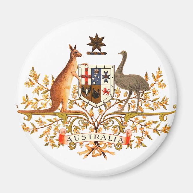 Imán escudo de armas de australia (Frente)