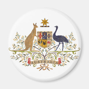 Imán Escudo de armas de Australia del vintage