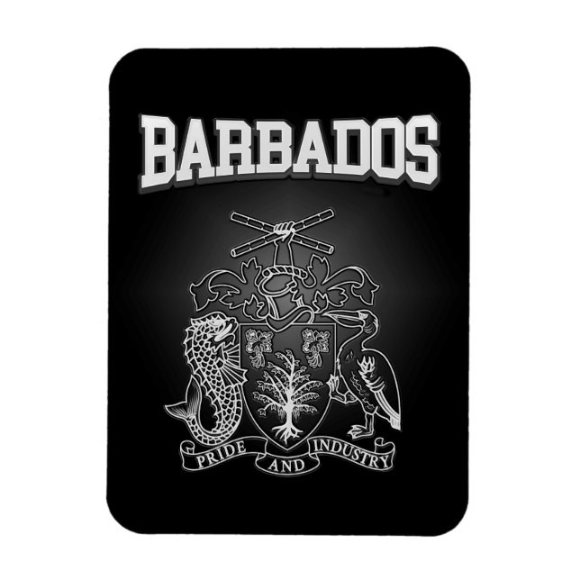 Imán Escudo de armas de Barbados (Vertical)
