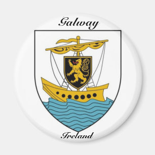 Imán Escudo de armas de barco antiguo de Galway, Irland