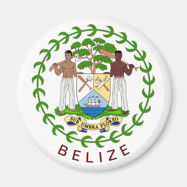 Imán Escudo de armas de Belice (Frente)