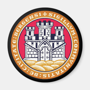 Imán Escudo de armas de Bergen (Noruega)