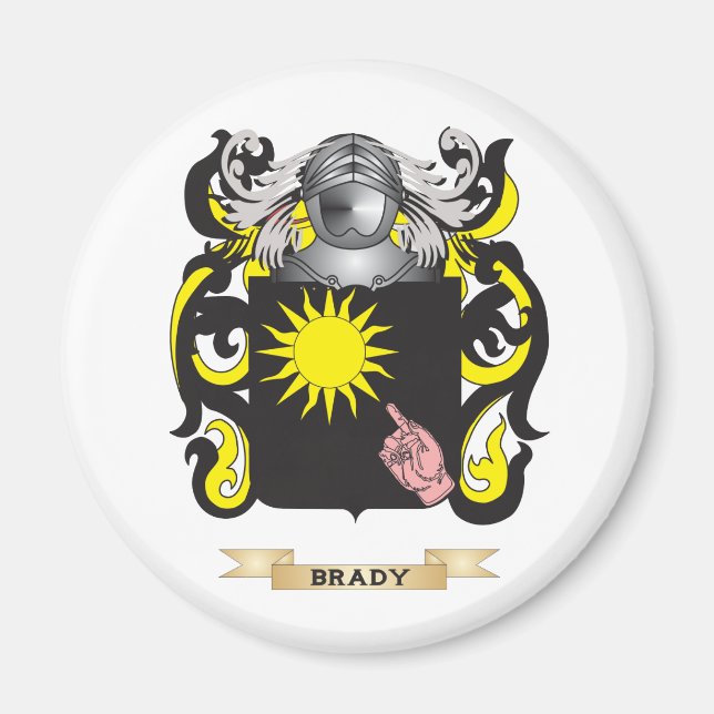Imán Escudo de armas de Brady (escudo de familia) (Frente)