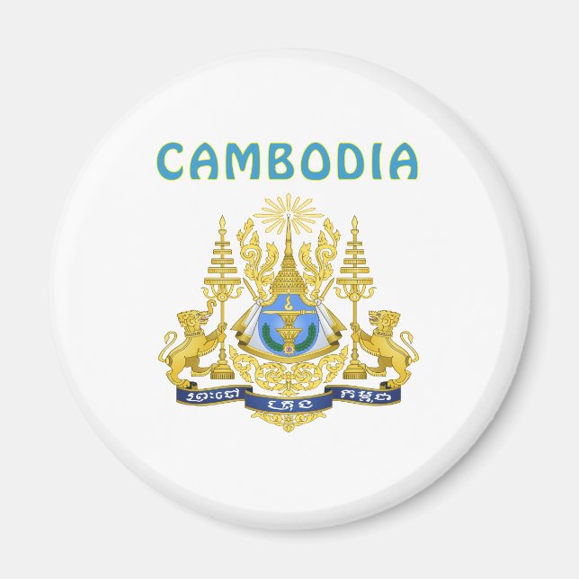 Imán Escudo De Armas De Camboya (Frente)