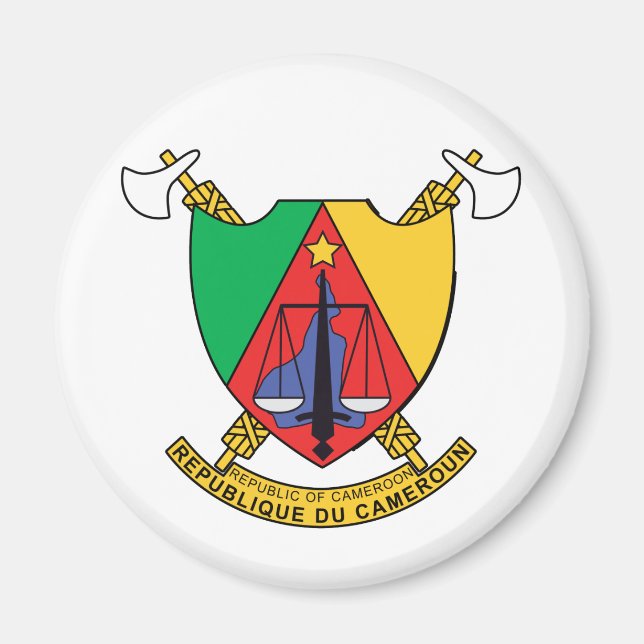 Imán Escudo de armas de Camerún (Frente)